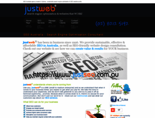 justweb.com.au screenshot