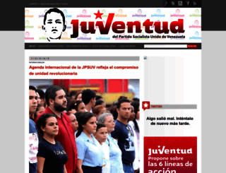 juventud.psuv.org.ve screenshot