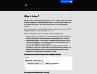jython.org screenshot
