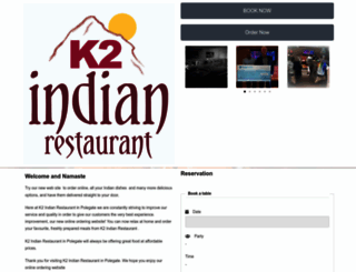 k2indianrestaurant.com screenshot