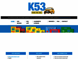 k53-test.co.za screenshot