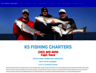k5fishingcharters.com screenshot