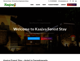 kaajvaforeststay.com screenshot