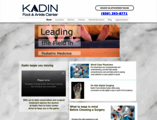 kadinfootandankle.com screenshot