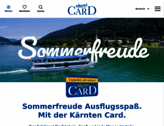 kaerntencard.at screenshot