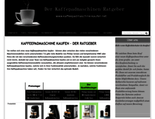 kaffeepadmaschine-test.org screenshot