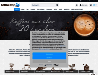 kaffeeshop24.de screenshot