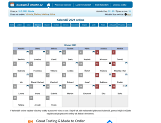 kalendar-online.cz screenshot