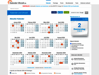 kalender-uhrzeit.de screenshot