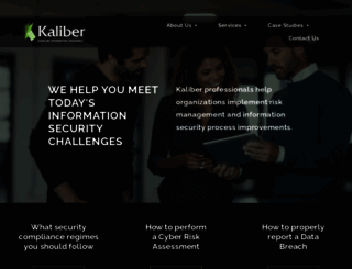 kaliberdatasecurity.com screenshot