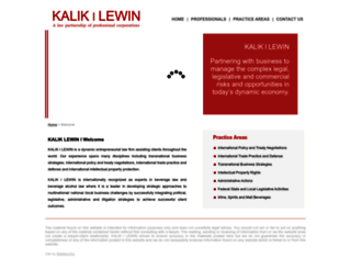 kaliklewin.com screenshot