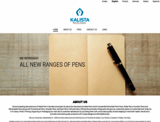 kalistapens.com screenshot