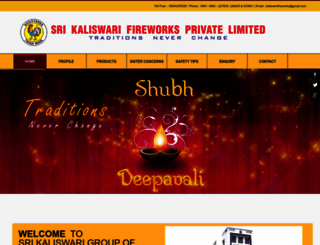 kaliswari-fireworks.com screenshot
