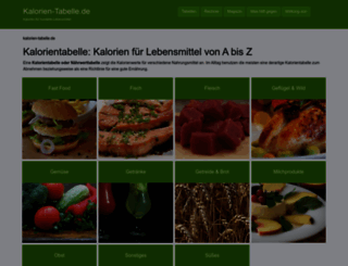 kalorien-tabelle.de screenshot