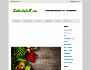 kaloritabell.com screenshot