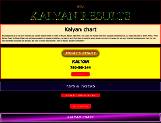kalyanresults.in screenshot