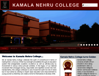 kamalanehrucollege.org screenshot