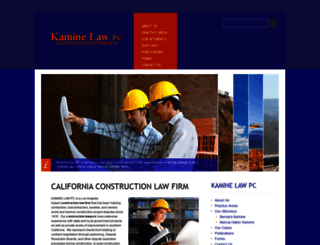 kamineconstructionlaw.com screenshot