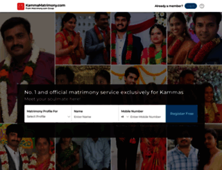 kammamatrimony.com screenshot