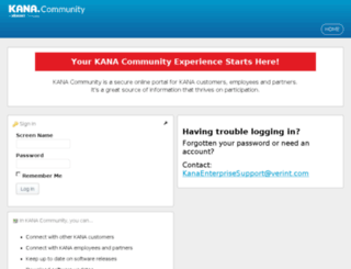 kanacommunity.verint.com screenshot