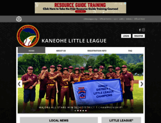 kaneohelittleleague.org screenshot