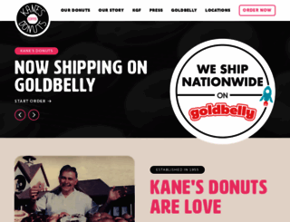 kanesdonuts.com screenshot