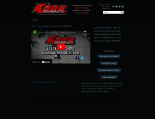 kanewaterproofing.com screenshot