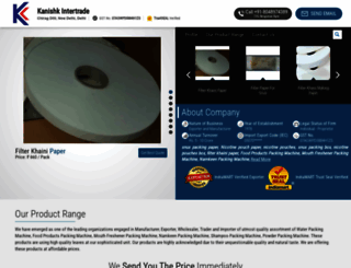 kanishkintertrade.in screenshot