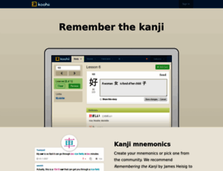kanji.koohii.com screenshot
