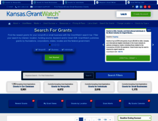 kansas.grantwatch.com screenshot