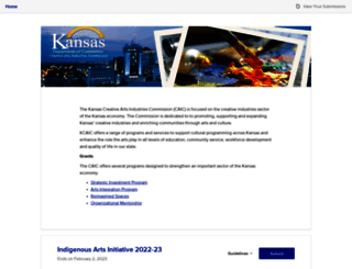 kansascaic.submittable.com screenshot