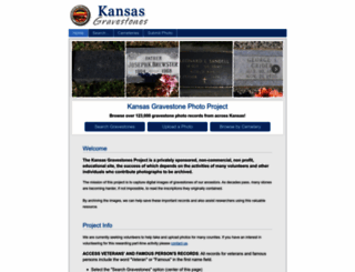 kansasgravestones.org screenshot