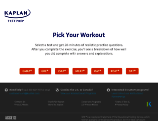 kaplanworkout.com screenshot