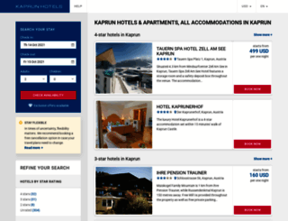 kaprun-hotels.com screenshot