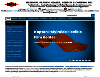 kapton-silicone-flexible-heaters.com screenshot