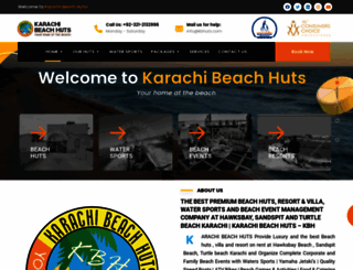 karachibeachhuts.com screenshot