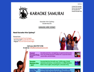 karaokesamurai.com screenshot