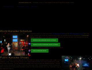 karaokeschedule.com screenshot