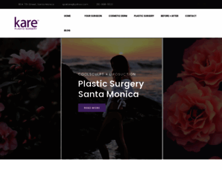 kareplasticsurgery.com screenshot