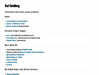 karlswedberg.com screenshot