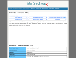 karnataka.policerecruitments.in screenshot