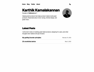 karthikk.net screenshot