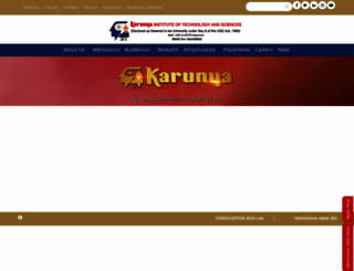 karunya.ac.in screenshot