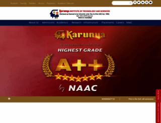 karunya.edu.in screenshot