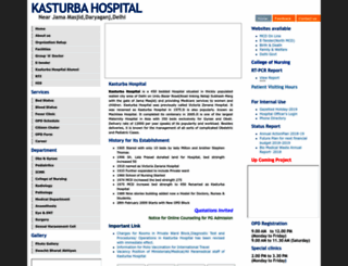 kasturbahospital.org screenshot