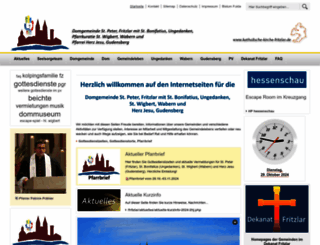 katholische-kirche-fritzlar.de screenshot