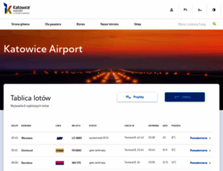 katowice-airport.com screenshot