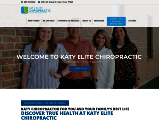 katyelitechiropractic.com screenshot