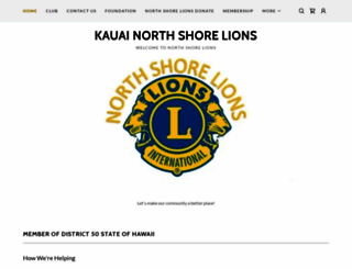 kauainorthshorelions.org screenshot