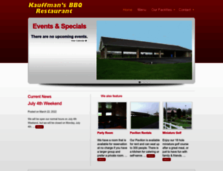 kauffmansbbqrestaurant.com screenshot